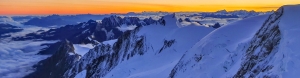 Mont Blanc Sunrise Over The Alps High Altitude Rescue Training at HMCS ML4 Mountain School Level.
